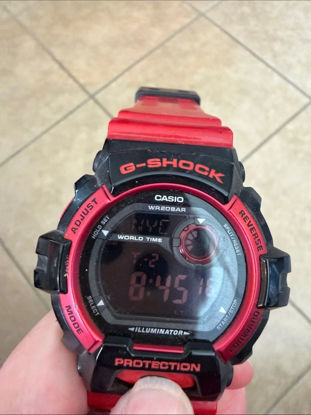 Casio G-Shock Red and Black Digital Sports Watch